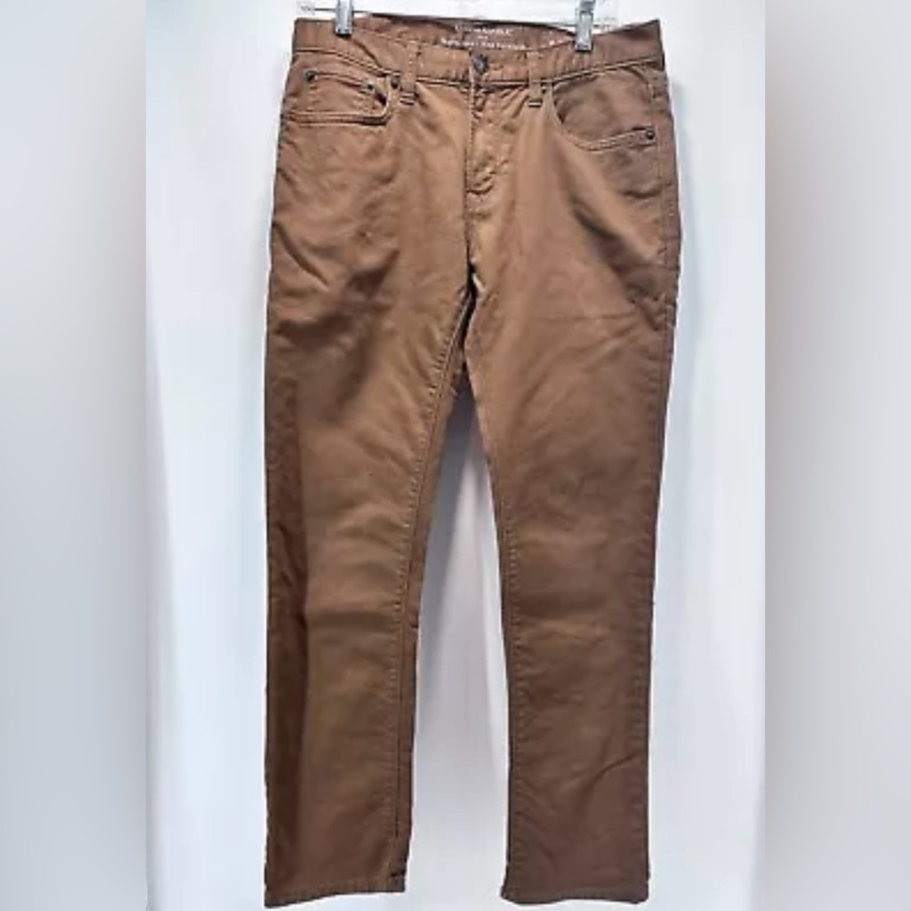 Banana Republic Chinos Mens 30x29 Tobacco Travel Jean Slim Fit Stretch Preppy‎
